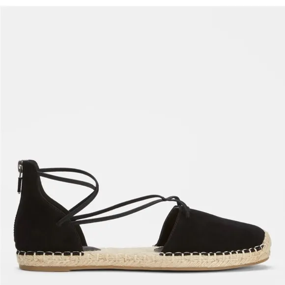 Like New ☀️ Eileen Fisher Black Sueded Women’s Leather Espadrille Women’s SZ 12