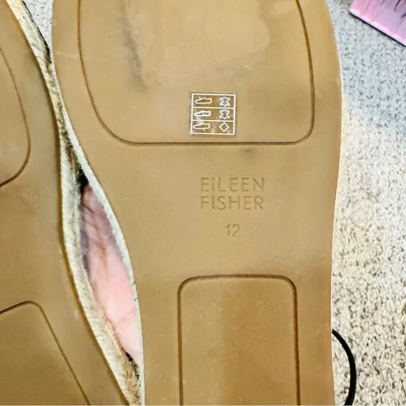 Like New ☀️ Eileen Fisher Black Sueded Women’s Leather Espadrille Women’s SZ 12