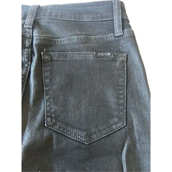Like New! Joe’s Black Denim Coated Skinny Jeans Size 27