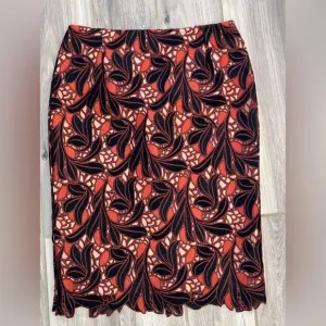 Like New Size 8 Antonio Melani Fall Leaf Cut Out Overlay midi skirt flawless