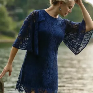 Lilly Pulitzer NWT Jackelin Romper Fern Gallery Lace Navy $238 Size 00,0