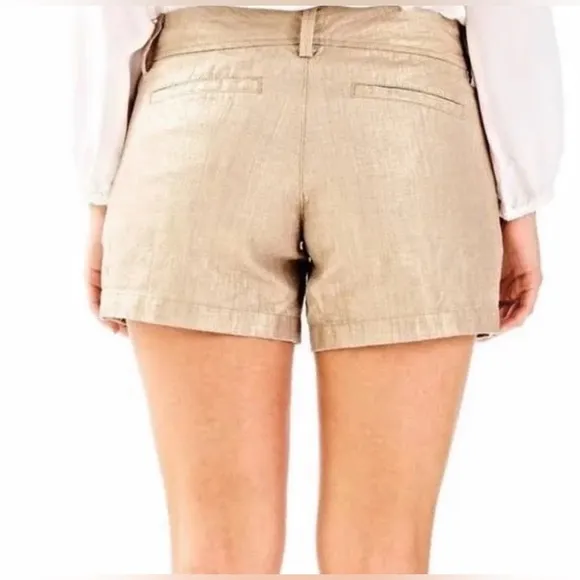 Lilly Pulitzer ‘The Callahan’ 5” Linen Shorts in Golden Bronze | NWOT