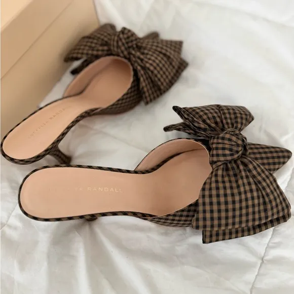 Loeffler Randall Brown Bow Mules