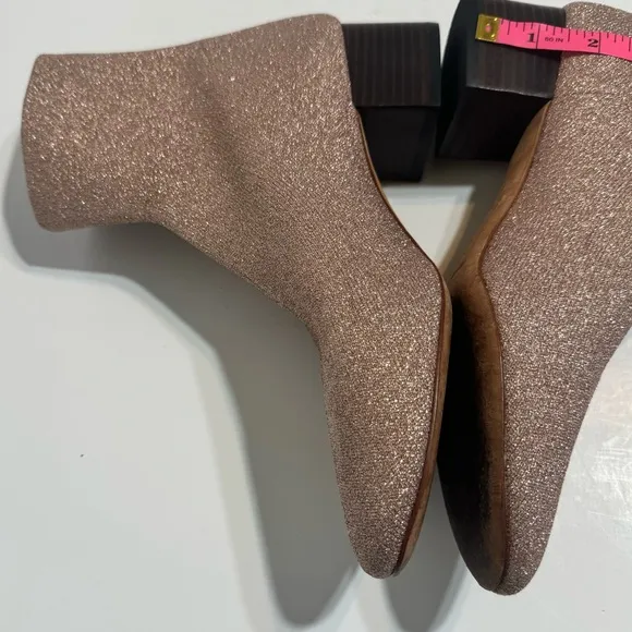 Loeffler Randall Carter Pink Metallic Knit Sock Bootie Size 10