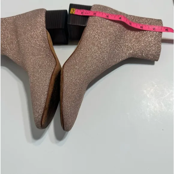 Loeffler Randall Carter Pink Metallic Knit Sock Bootie Size 10