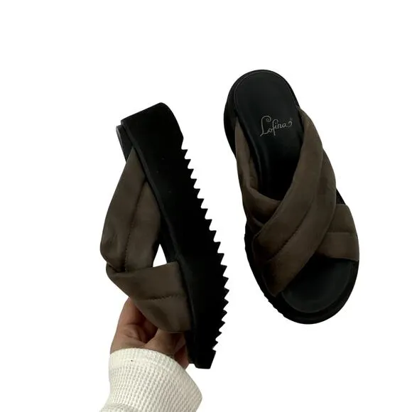 lofina leather platform sandals