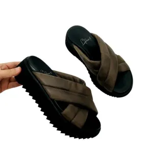 lofina leather platform sandals