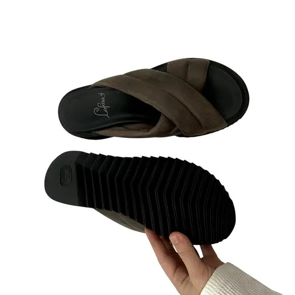 lofina leather platform sandals