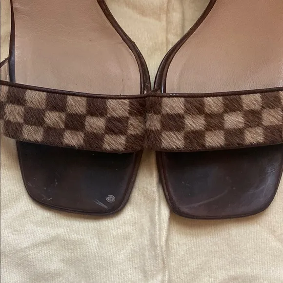 Louis Vuitton Brown damier ebene sandal
