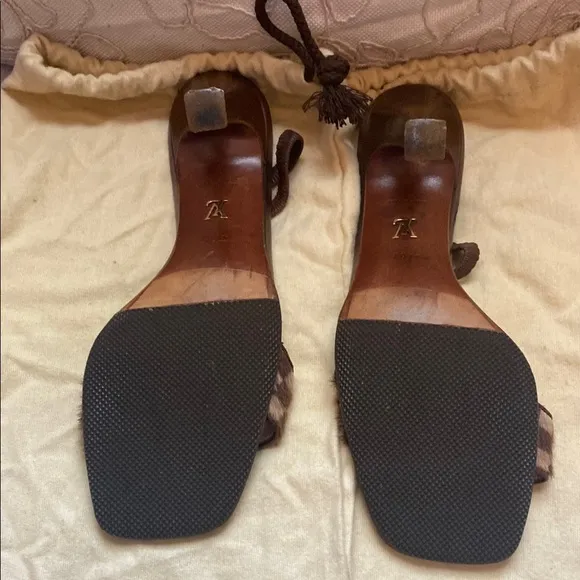 Louis Vuitton Brown damier ebene sandal