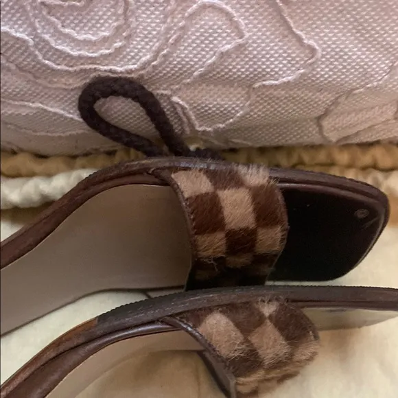 Louis Vuitton Brown damier ebene sandal