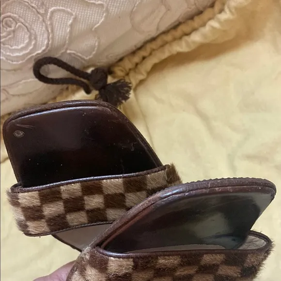 Louis Vuitton Brown damier ebene sandal