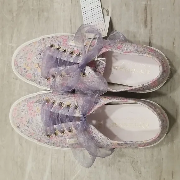💕LOVESHACKFANCY x SUPERGA💕 Classic Sneaker ~ Lavender Blooms Floral US 8.5 NWT