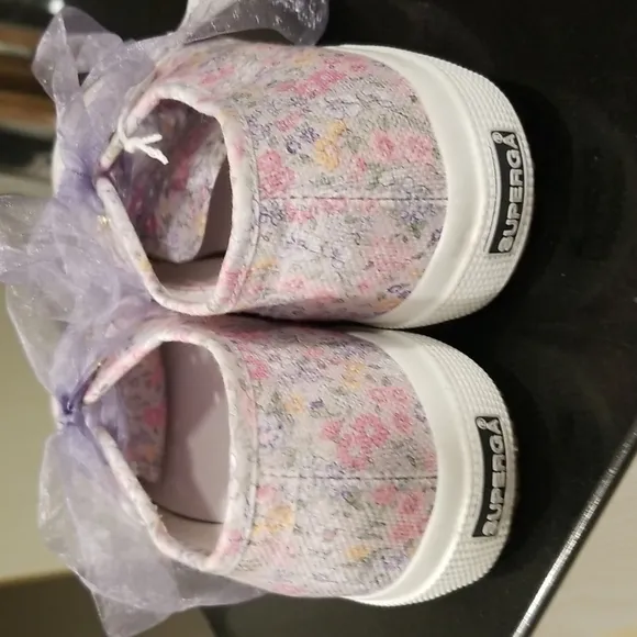 💕LOVESHACKFANCY x SUPERGA💕 Classic Sneaker ~ Lavender Blooms Floral US 8.5 NWT