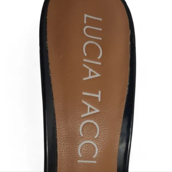 LUCCIA TACCI Handmade Chisel Toe Japanese Platform Chain Anklet Pumps Heels 6