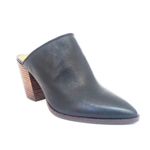 Lucky Brand Women's High Heels Leather Mules Black 7 New