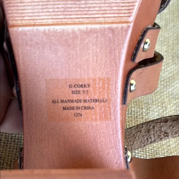 Madden Girl Brown Platform Sandals New Size 5.5 Corky G