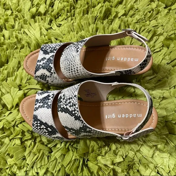 Madden Girl Driiggs Snake Platform Wedge Sandals