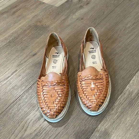 Made In Mexico Woven Leather Huaraches Sandals Size 10 USA