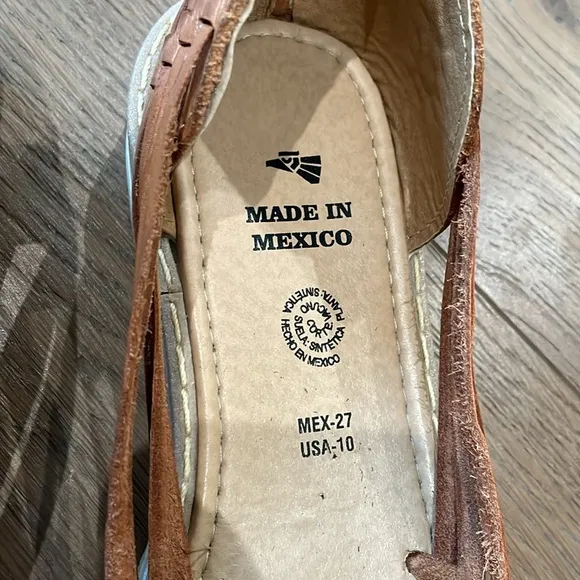 Made In Mexico Woven Leather Huaraches Sandals Size 10 USA