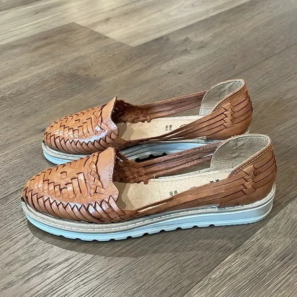 Made In Mexico Woven Leather Huaraches Sandals Size 10 USA