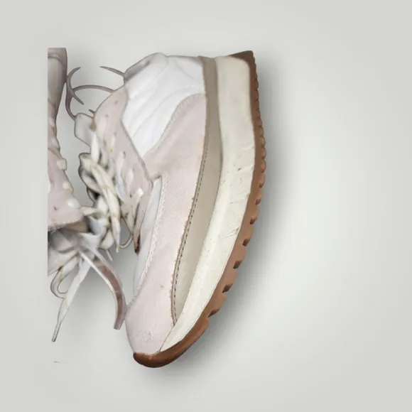 Madewell Cream and White Sneakers Kickoff Sneaker Leather Casual Women 8.5 Men 7