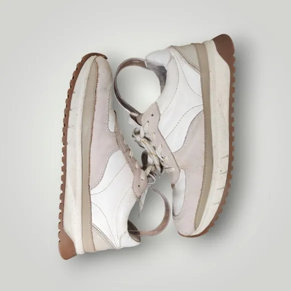 Madewell Cream and White Sneakers Kickoff Sneaker Leather Casual Women 8.5 Men 7