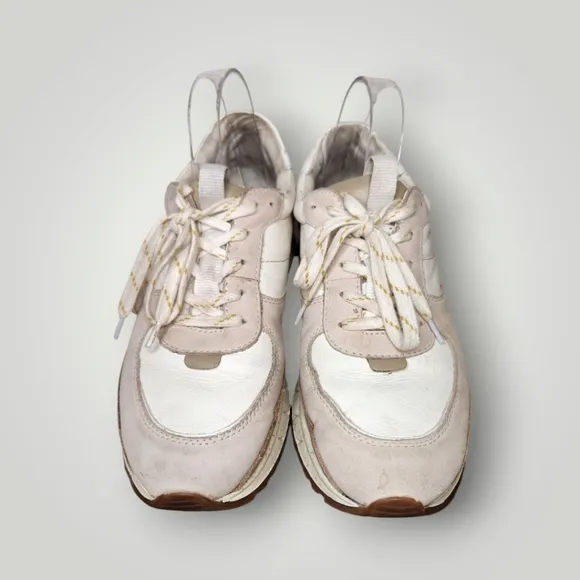 Madewell Cream and White Sneakers Kickoff Sneaker Leather Casual Women 8.5 Men 7