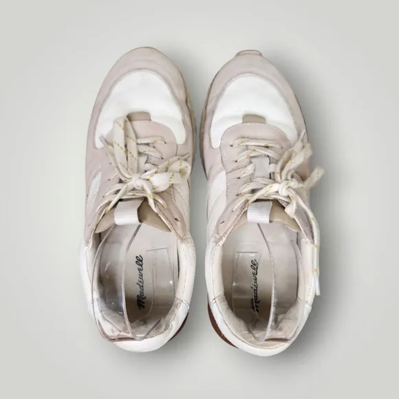 Madewell Cream and White Sneakers Kickoff Sneaker Leather Casual Women 8.5 Men 7
