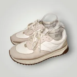 Madewell Cream and White Sneakers Kickoff Sneaker Leather Casual Women 8.5 Men 7