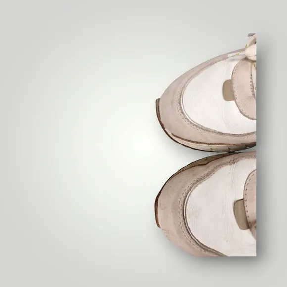 Madewell Cream and White Sneakers Kickoff Sneaker Leather Casual Women 8.5 Men 7