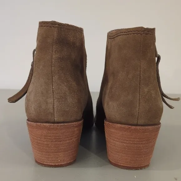 Madewell Janice Boots Brown Suede Ankle Bootie size 9