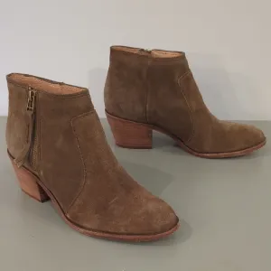 Madewell Janice Boots Brown Suede Ankle Bootie size 9