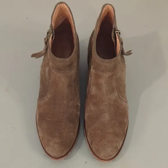 Madewell Janice Boots Brown Suede Ankle Bootie size 9