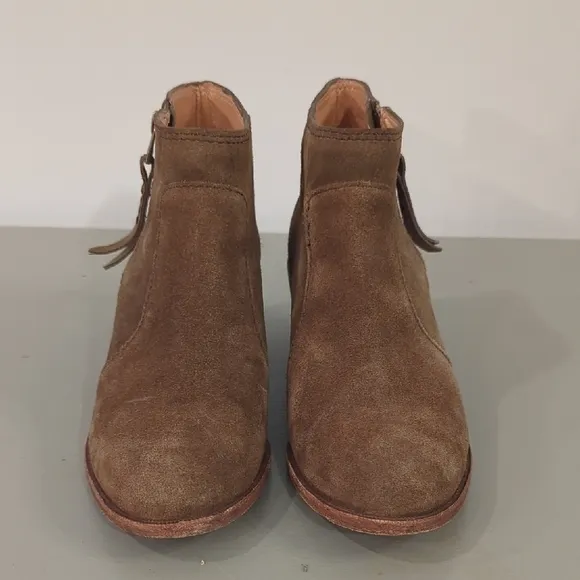 Madewell Janice Boots Brown Suede Ankle Bootie size 9