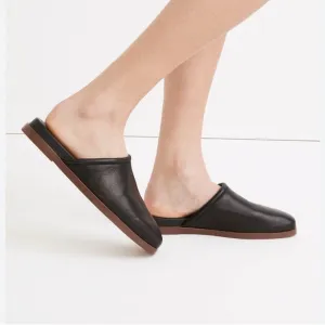 Madewell Luisa mule black Leather Loafers Slip-Ons black comfy Sz 8
