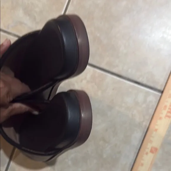 Madewell Luisa mule black Leather Loafers Slip-Ons black comfy Sz 8