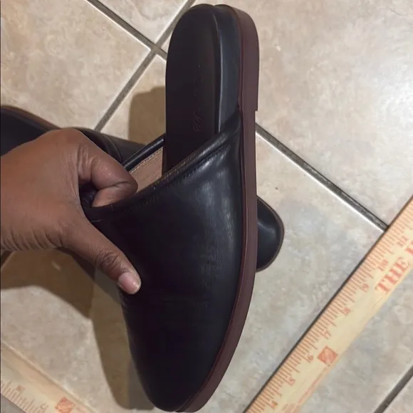 Madewell Luisa mule black Leather Loafers Slip-Ons black comfy Sz 8