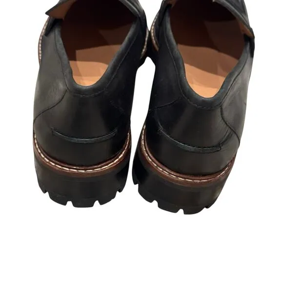 Madewell The Corinne Lugsole Classic Penny Loafer Women's Black Size 8 NWOB