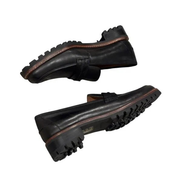 Madewell The Corinne Lugsole Classic Penny Loafer Women's Black Size 8 NWOB