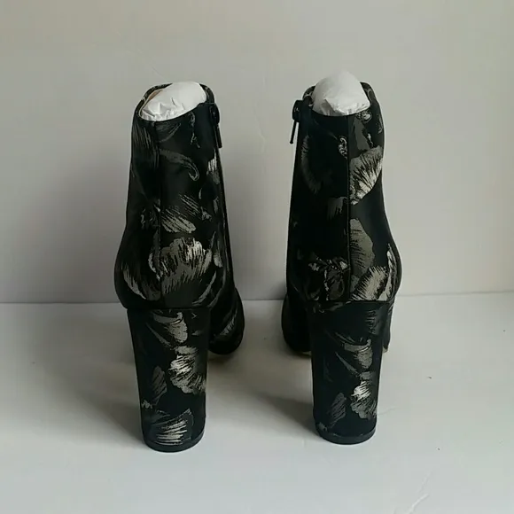 Maiden Lane Floral Ankle Booties