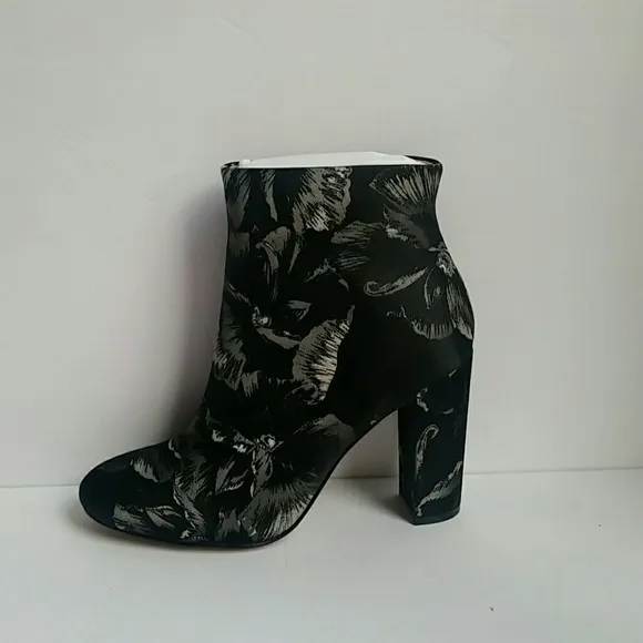 Maiden Lane Floral Ankle Booties