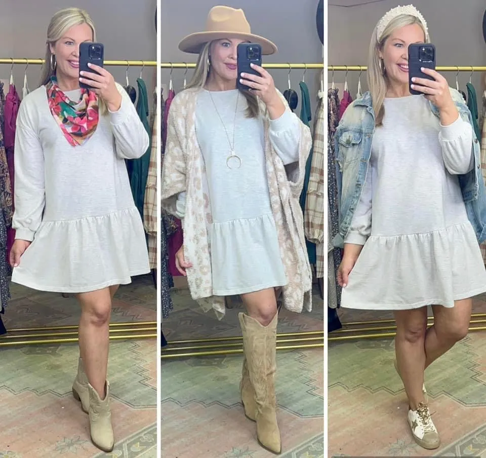 Make My Day Flounce Hem Athleisure Dress