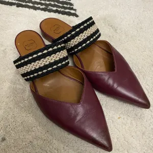 Malone Souliers Burgundy and Black Women's Mules