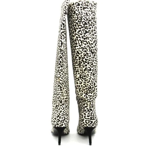 Marc Fisher Ginniely Knee High Boots in White Multi Pony