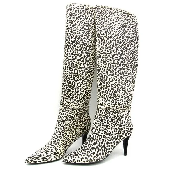 Marc Fisher Ginniely Knee High Boots in White Multi Pony