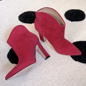 Marc Fisher Red Suede Ankle Booties