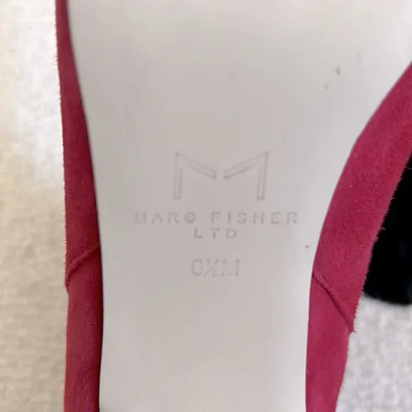 Marc Fisher Red Suede Ankle Booties