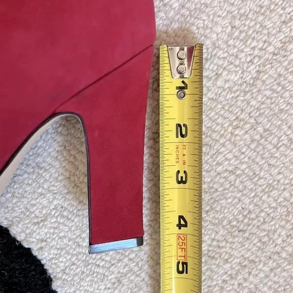 Marc Fisher Red Suede Ankle Booties