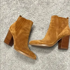Marc Fisher Tan Suede Ankle Boots